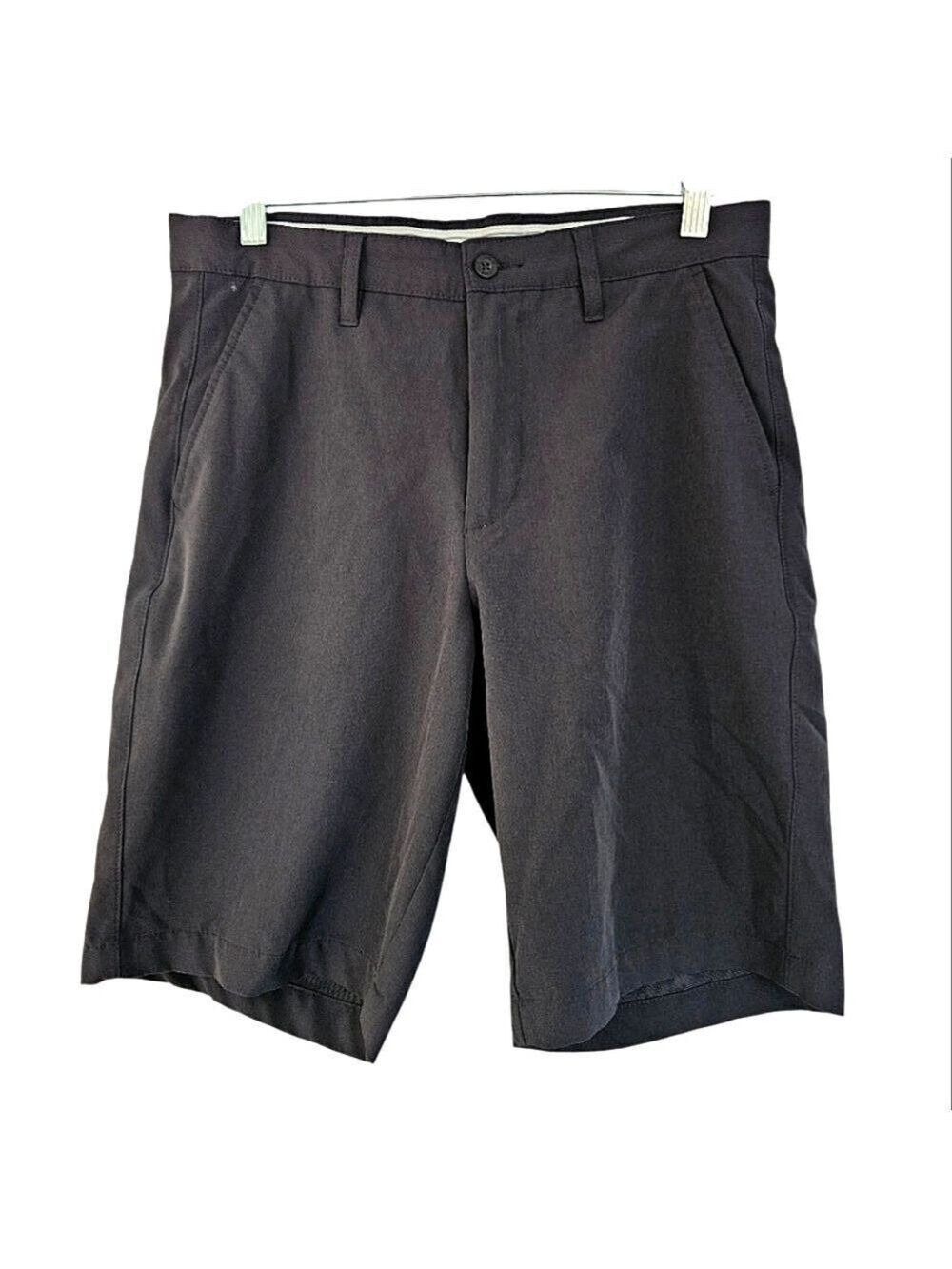 SUNICE Black Flat Front Golf Shorts Size 30